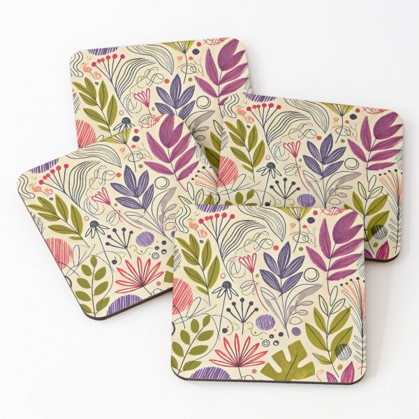 Item preview, Abstract and Colorful Botanical Pattern - Artistic and Modern Design designed and sold by Marinaso.