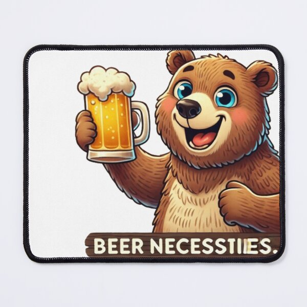 Item preview, Beer Bear with 'Beer Necessities' Text designed and sold by NattyGe.