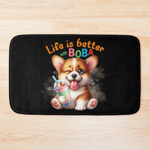Item preview, Corgi with BOBA tea Milk TEA Bubble tea designed and sold by DegraDesign.