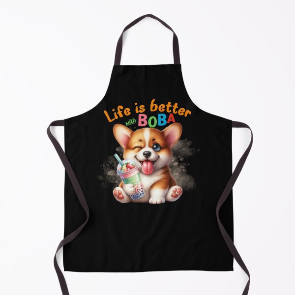 Item preview, Corgi with BOBA tea Milk TEA Bubble tea designed and sold by DegraDesign.