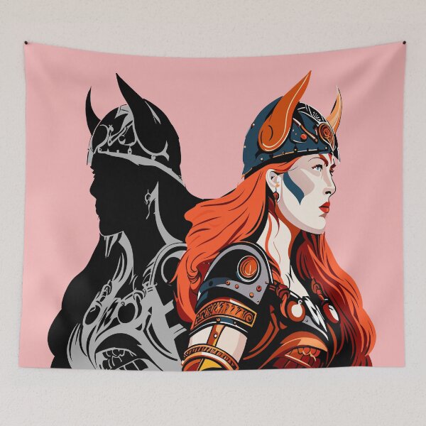 Item preview, The Dilemma of the Viking Shieldmaiden designed and sold by AgarutanPrint.