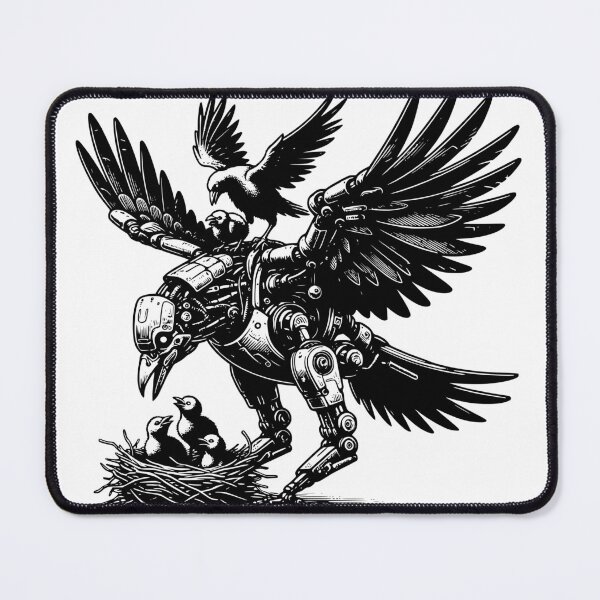 Item preview, Cyberpunk Gothic Raven - Nature vs Tech designed and sold by dreamsagellc.