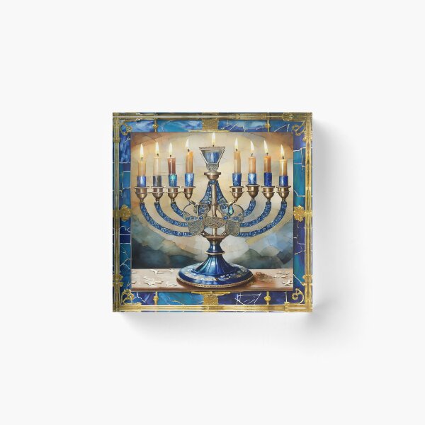 Aperçu de l'œuvre Hanoukka Menorah créée et vendue par Lee Hiller Designs.