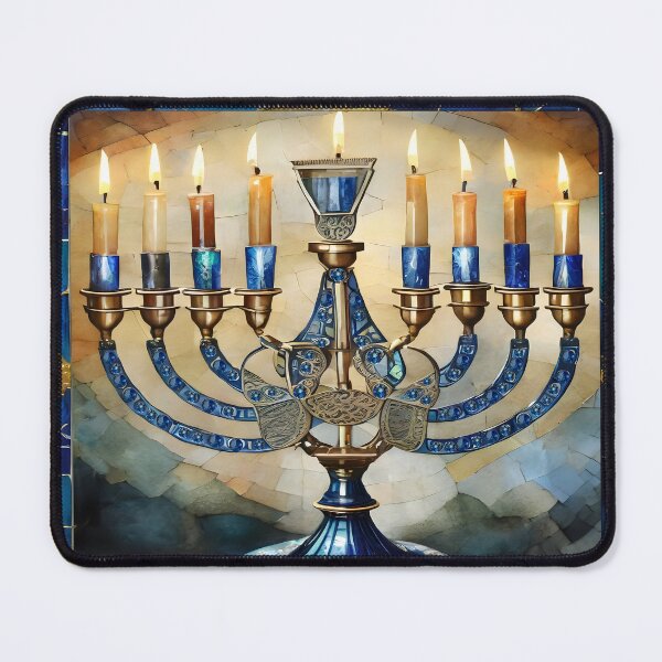 Aperçu de l'œuvre Hanoukka Menorah créée et vendue par Lee Hiller Designs.