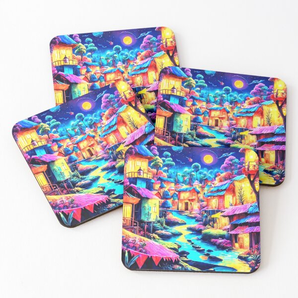 Item preview, Village Under Moonlight designed and sold by Kingcls.
