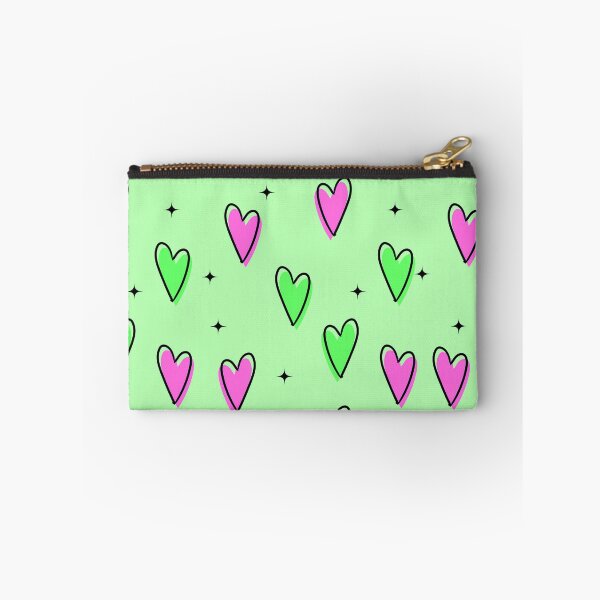 Item preview, Green Purple Love Hearts Pattern Background designed and sold by Bunmigraphics .