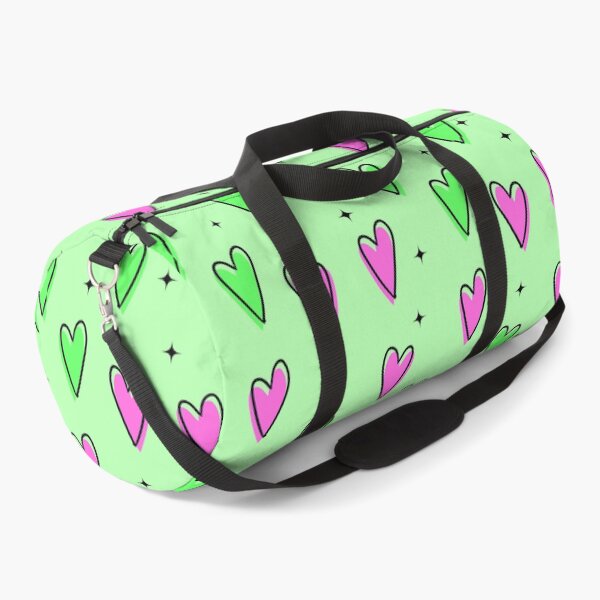 Item preview, Green Purple Love Hearts Pattern Background designed and sold by Bunmigraphics .