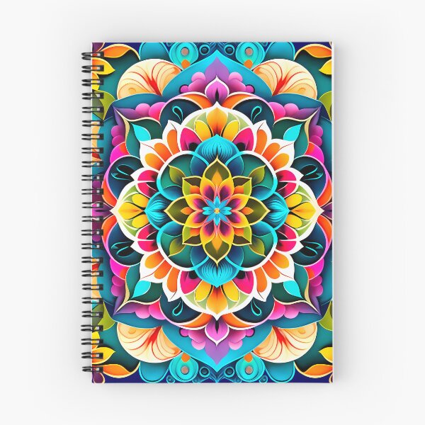 Item preview, Symmetric Floral Mandala with Variety of Colors and Contrasts designed and sold by Second Draft Visuals.
