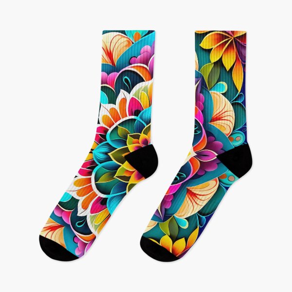 Item preview, Mandala Floral Simétrica con Variedad de Colores y Contrastes designed and sold by Second Draft Visuals.