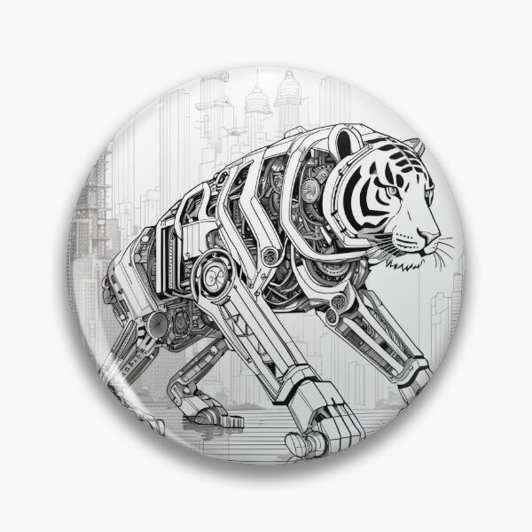 Item preview, Mech Tiger in the City designed and sold by Syrupulse.