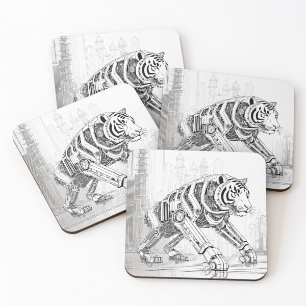 Item preview, Mech Tiger in the City designed and sold by Syrupulse.