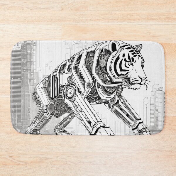 Item preview, Mech Tiger in the City designed and sold by Syrupulse.