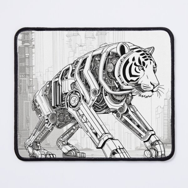 Item preview, Mech Tiger in the City designed and sold by Syrupulse.