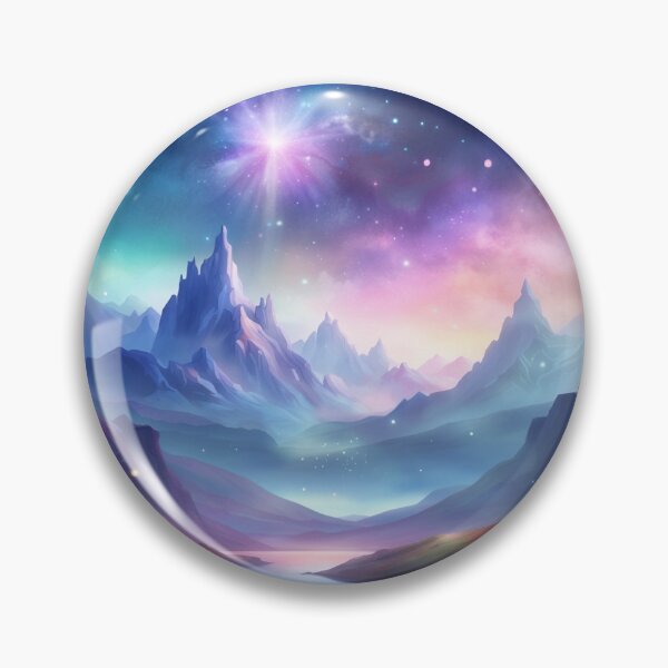 Item preview, Mountain View With Shiny Galactic Sky designed and sold by Syrupulse.
