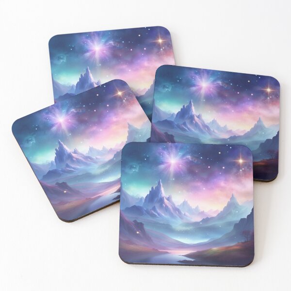 Item preview, Mountain View With Shiny Galactic Sky designed and sold by Syrupulse.
