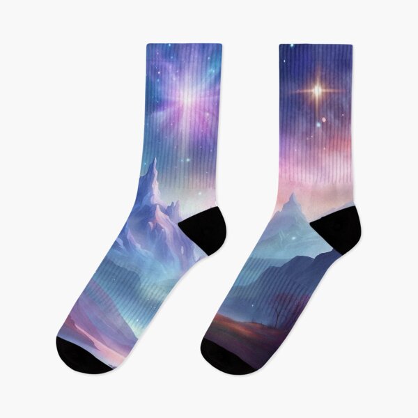 Item preview, Mountain View With Shiny Galactic Sky designed and sold by Syrupulse.