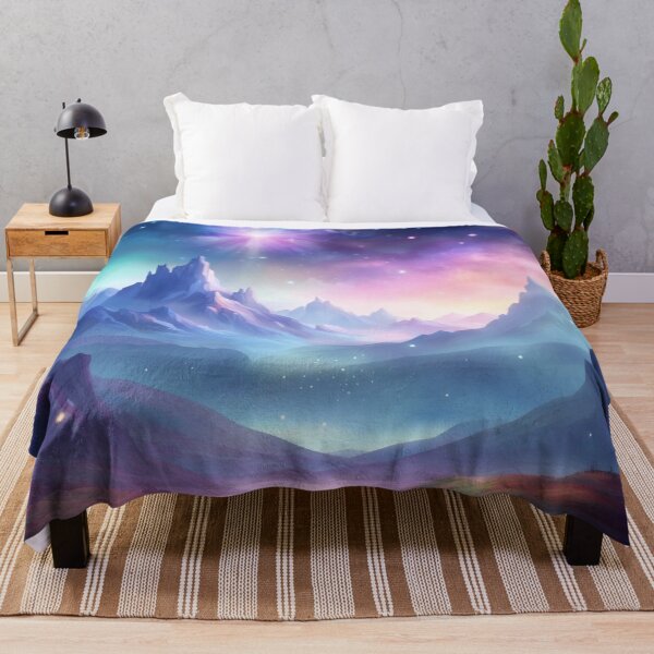 Item preview, Mountain View With Shiny Galactic Sky designed and sold by Syrupulse.