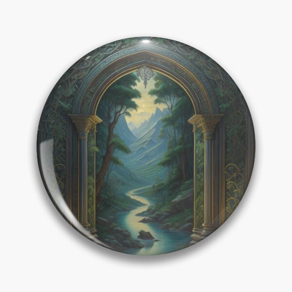 Item preview, Enchanted Forest Pathway Majestic Mountain Landscape designed and sold by EnchantedVista.