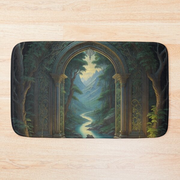 Item preview, Enchanted Forest Pathway Majestic Mountain Landscape designed and sold by EnchantedVista.