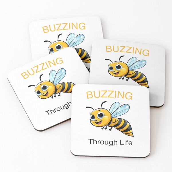 Item preview, Cheerful Buzzing Bee Cartoon designed and sold by Creastore.