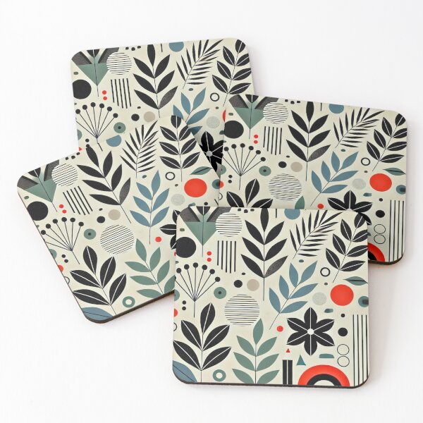 Item preview, Geometric Botanical Pattern - Modern and Minimalist Design designed and sold by Marinaso.