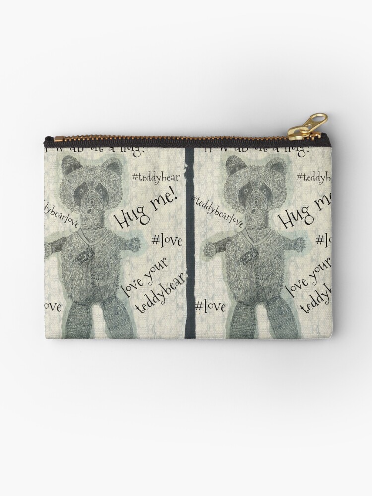 teddy bear with zipper compartment