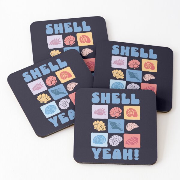 Item preview, Bold, Playful Typography SHELL YEAH! Adorned with Vibrant Shell Illustrations for Ocean Lovers and Beachy Vibes – Funny Beach Pun Design designed and sold by zenturtlemerch.
