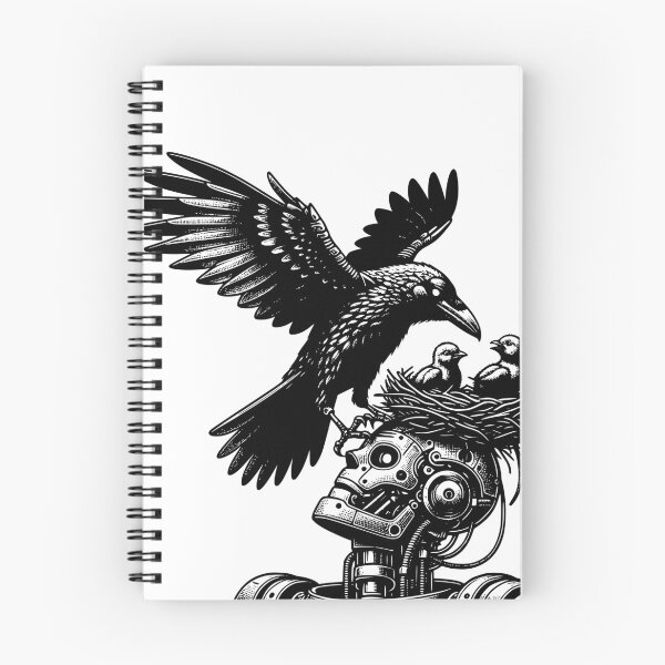 Item preview, Raven Nest - Robot - Nature vs Tech - Gothic Cyber  designed and sold by dreamsagellc.