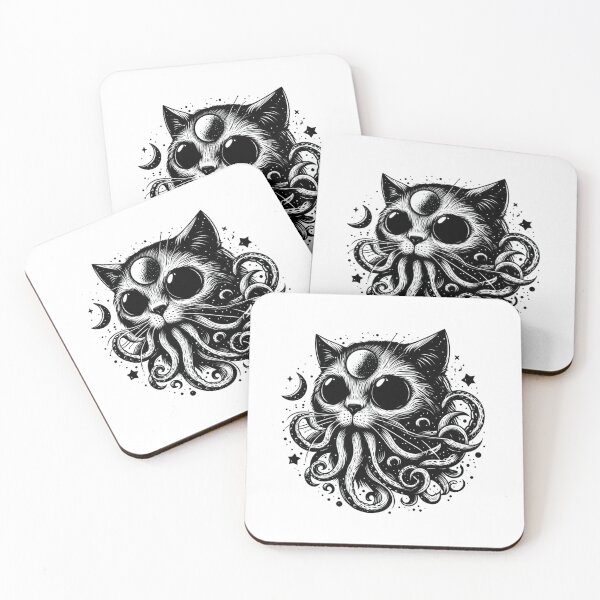 Item preview, Cat Cthulhu monster designed and sold by Emegan Print Art.