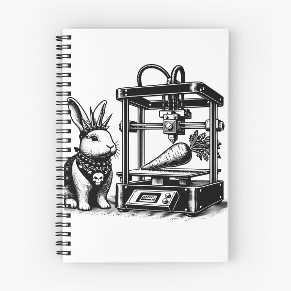 Item preview, Cyber Punk Rock Bunny 3D Printing Carrot designed and sold by dreamsagellc.