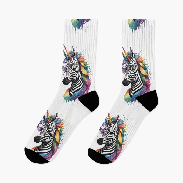 Item preview, Rainbow Zebra Unicorn designed and sold by RoseCandi.