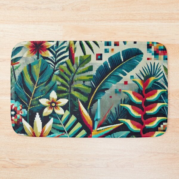 Item preview, Pixelated Tropical Pattern - Modern and Colorful Design designed and sold by Marinaso.