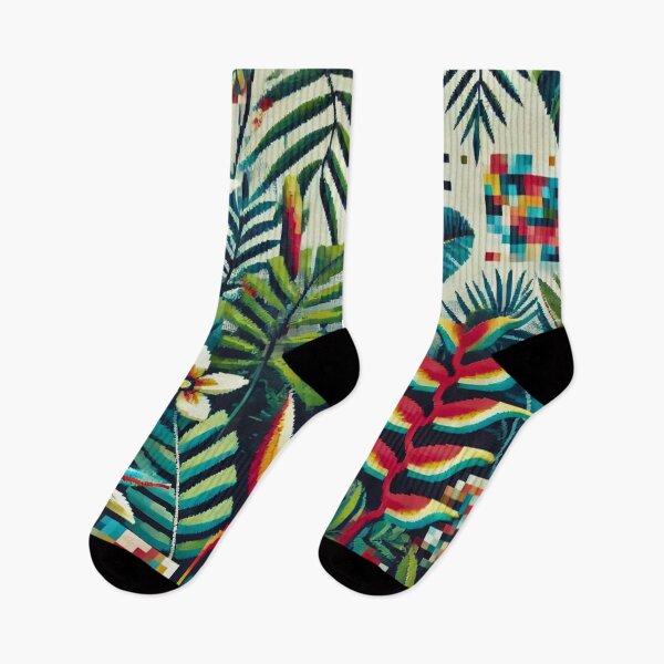 Item preview, Pixelated Tropical Pattern - Modern and Colorful Design designed and sold by Marinaso.