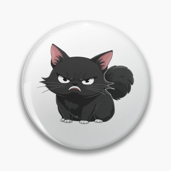 Item preview, Adorable grumpy little black cat designed and sold by GeniOuss.