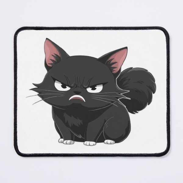 Item preview, Adorable grumpy little black cat designed and sold by GeniOuss.