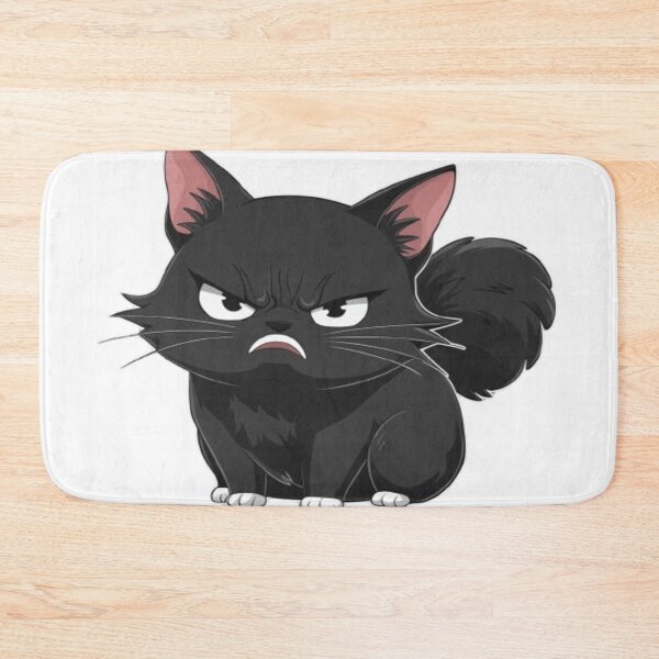 Item preview, Adorable grumpy little black cat designed and sold by GeniOuss.