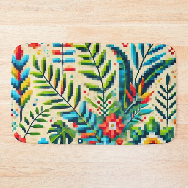 Item preview, Pixelated Tropical Pattern - Colorful and Modern Design designed and sold by Marinaso.