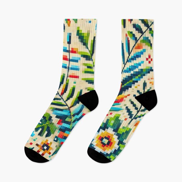 Item preview, Pixelated Tropical Pattern - Colorful and Modern Design designed and sold by Marinaso.
