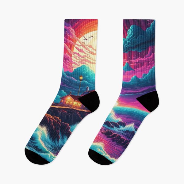 Item preview, Synthwave Lighthouse Fantasy Art designed and sold by Simplybe1.
