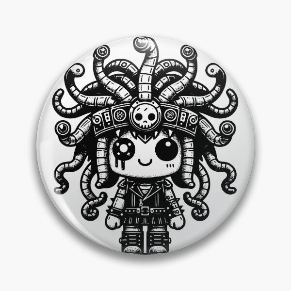 Item preview, Cute Cyber Goth Gore Medusa Etch designed and sold by dreamsagellc.