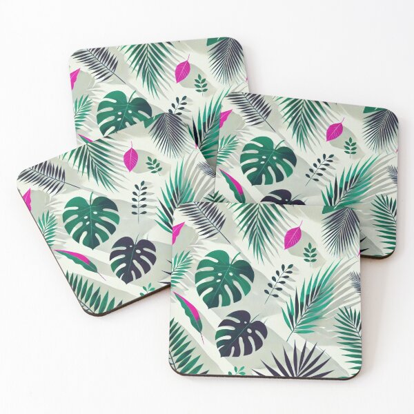 Item preview, Tropical Pattern Green and Pink Leaves - Modern and Colorful Design designed and sold by Marinaso.