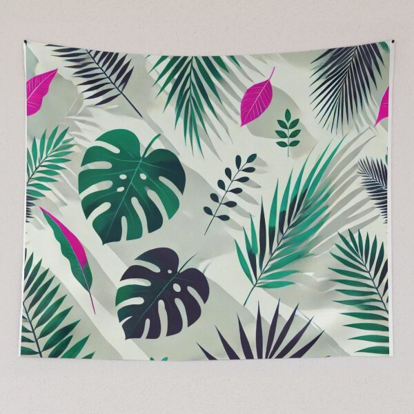Item preview, Tropical Pattern Green and Pink Leaves - Modern and Colorful Design designed and sold by Marinaso.