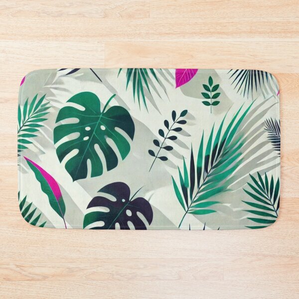 Item preview, Tropical Pattern Green and Pink Leaves - Modern and Colorful Design designed and sold by Marinaso.