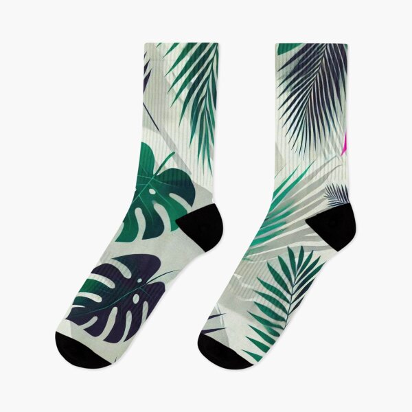 Item preview, Tropical Pattern Green and Pink Leaves - Modern and Colorful Design designed and sold by Marinaso.