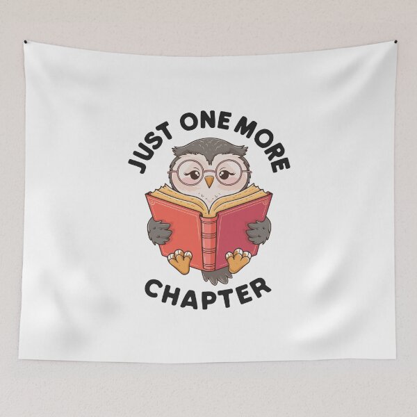 Item preview, Just one more chapter Bookworm Owl designed and sold by HandicraftArt.