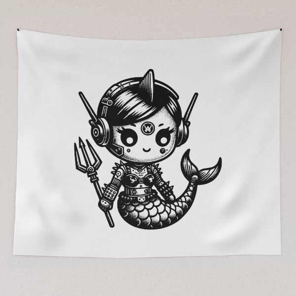 Item preview, Cyber Punk Gothic Weirdcore Cute Mermaid designed and sold by dreamsagellc.