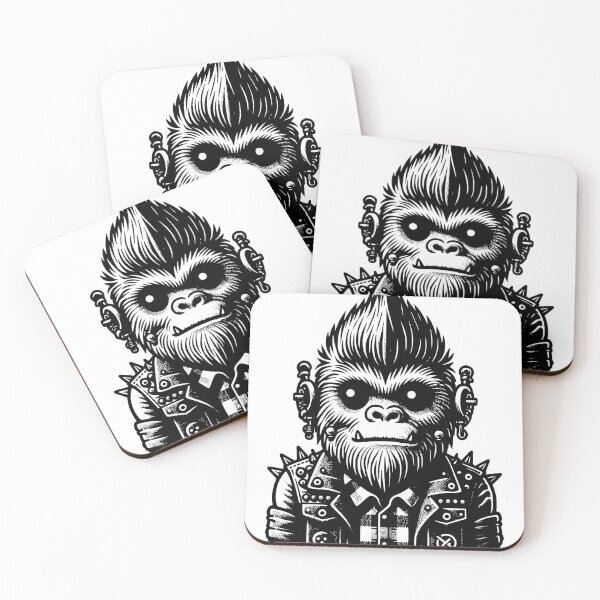 Item preview, Punk Rock Sasquatch Gothic Weirdcore Big Foot Cryptid Etch designed and sold by dreamsagellc.