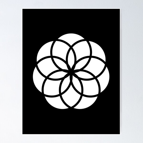 Item preview, Sacred Geometry, Seed of Life, Stylized Flower Icon designed and sold by Numbers-Art.