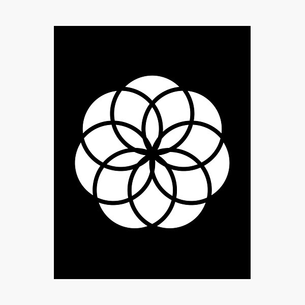Item preview, Sacred Geometry, Seed of Life, Stylized Flower Icon designed and sold by Numbers-Art.