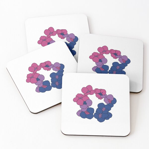 Item preview, Muted Bisexual Pride Flowers designed and sold by Aly's Art Shop.